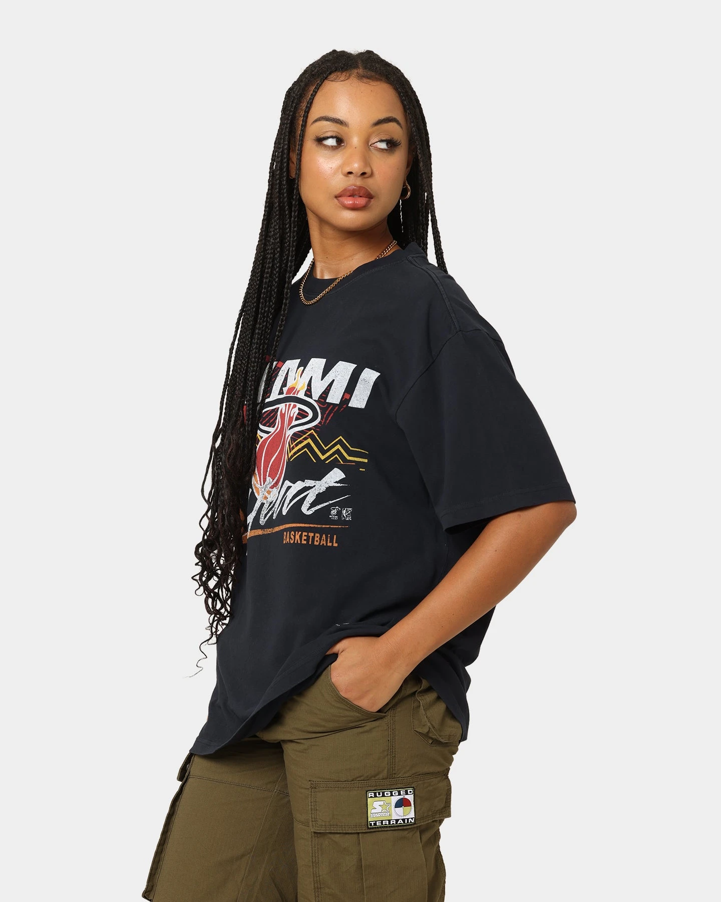 Mitchell & Ness Miami Heat Abstract T-Shirt Vintage Black 8 Mitchell & Ness Miami Heat Abstract T-Shirt Vintage Black - Image 6