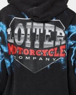 Loiter Lightning Eagle Vintage Hoodie Vintage Black -Culture Kings Shop 02040477 YV009 womens 0050