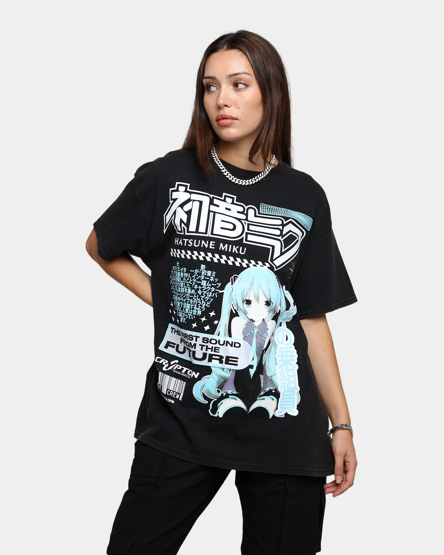 Goat Crew X Hatsune Miku Future Sound Vintage T-Shirt Washed Black 3 Goat Crew X Hatsune Miku Future Sound Vintage T-Shirt Washed Black