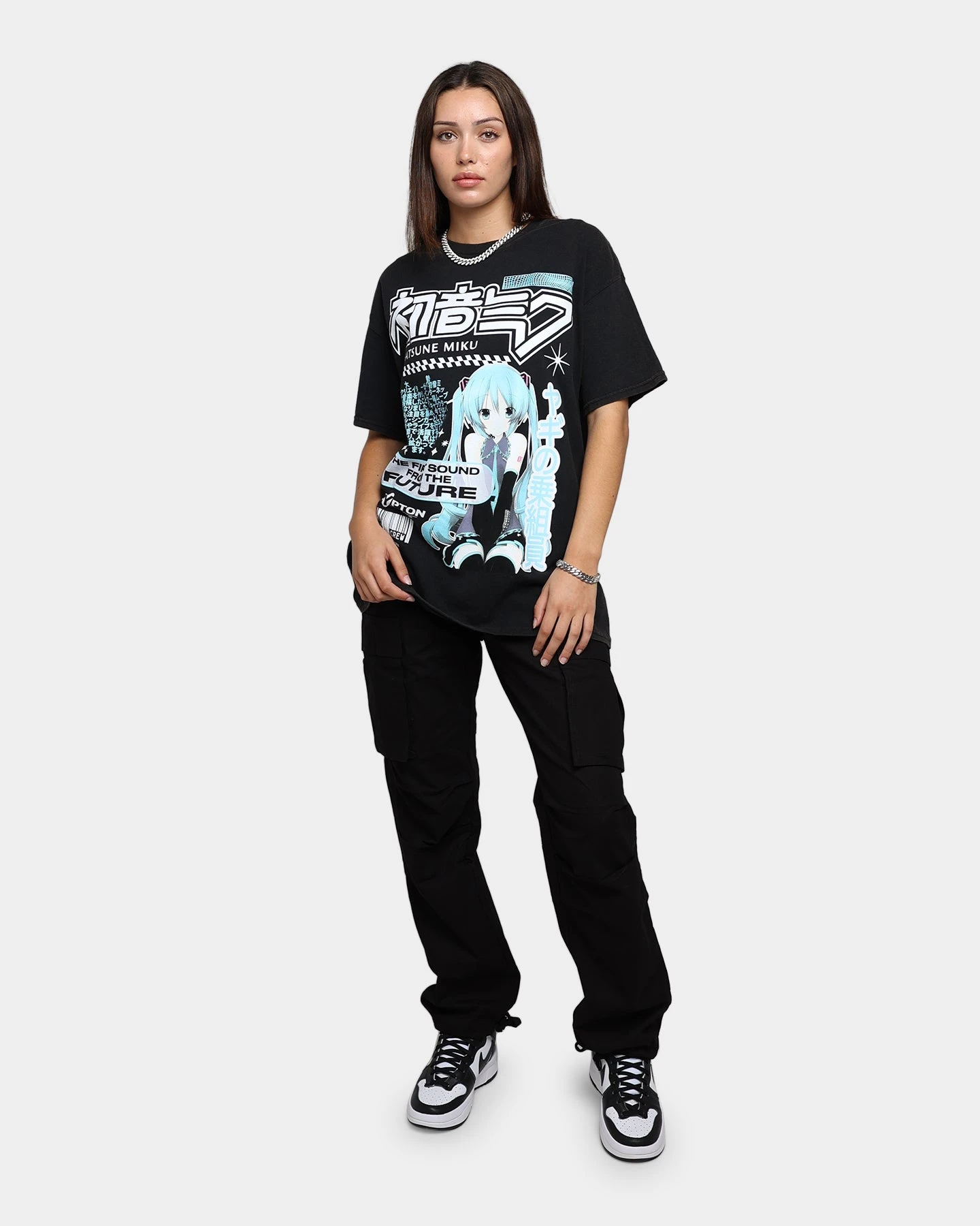 Goat Crew X Hatsune Miku Future Sound Vintage T-Shirt Washed Black 5 Goat Crew X Hatsune Miku Future Sound Vintage T-Shirt Washed Black - Image 3