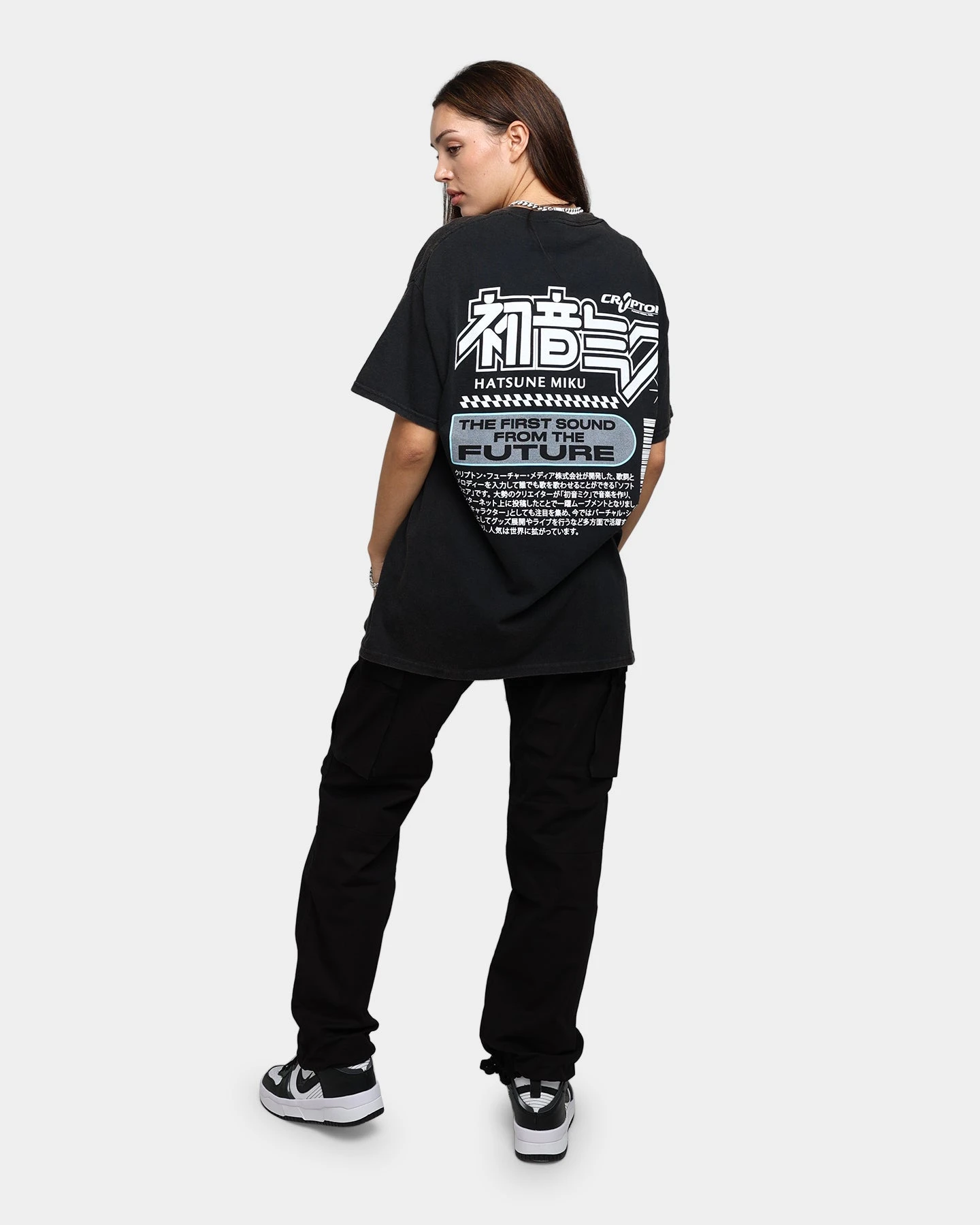 Goat Crew X Hatsune Miku Future Sound Vintage T-Shirt Washed Black 10 Goat Crew X Hatsune Miku Future Sound Vintage T-Shirt Washed Black - Image 8