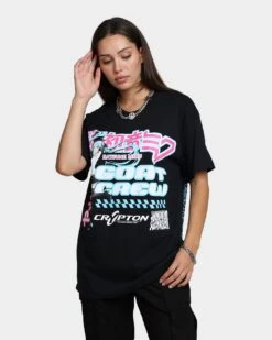 Goat Crew X Hatsune Miku Magazine T-Shirt Black