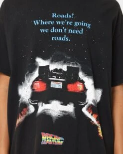American Thrift X Back To The Future Back To The Future 1 Vintage T-Shirt Washed Black -Culture Kings Shop 02040714 YW607 womens 0040