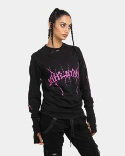The Anti Order Youthquake Legion Long Sleeve T-Shirt Black/Pink -Culture Kings Shop 02040752 YB025 womens 050