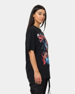 Pop Smoke Flames Vintage T-Shirt Washed Black -Culture Kings Shop 02040826 YW607 womens 0050