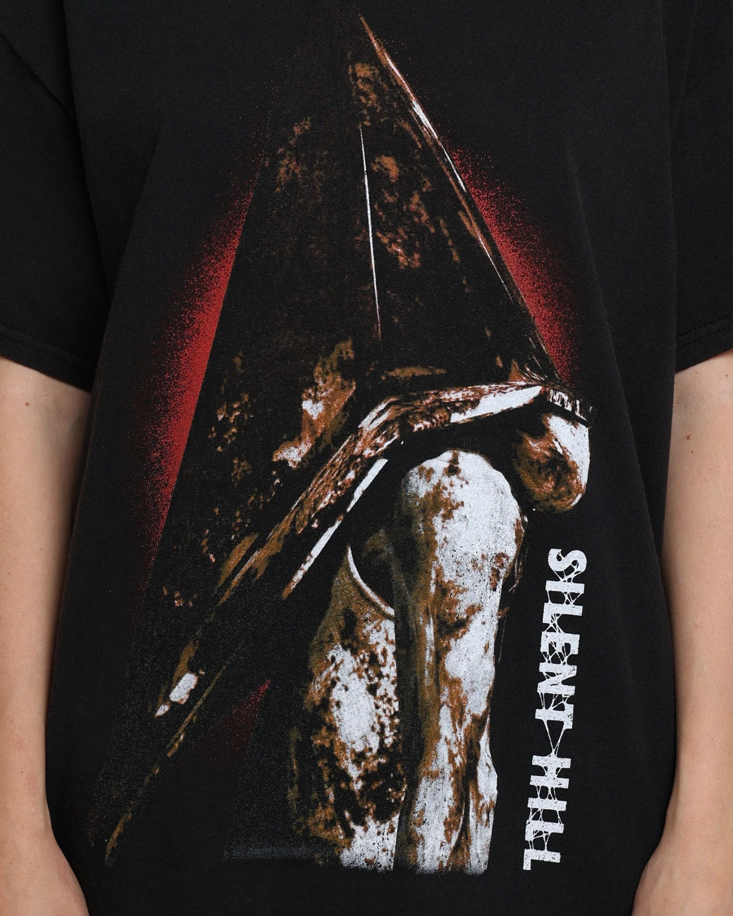 Rats Get Fat X Silent Hill The Halo Of The Sun Vintage T-Shirt Black Wash 6 Rats Get Fat X Silent Hill The Halo Of The Sun Vintage T-Shirt Black Wash - Image 4