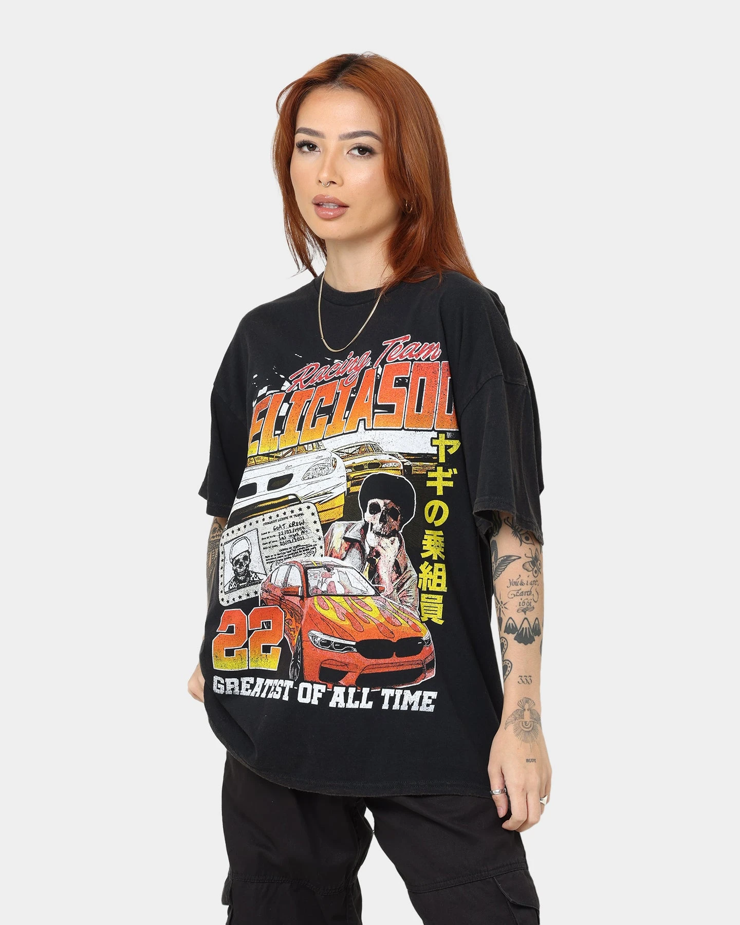 Goat Crew Team Felicia Vintage T-Shirt Black Wash 3 Goat Crew Team Felicia Vintage T-Shirt Black Wash