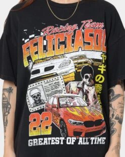 Goat Crew Team Felicia Vintage T-Shirt Black Wash 10 Goat Crew Team Felicia Vintage T-Shirt Black Wash -Culture Kings Shop 02041241 YB295 womens 0030