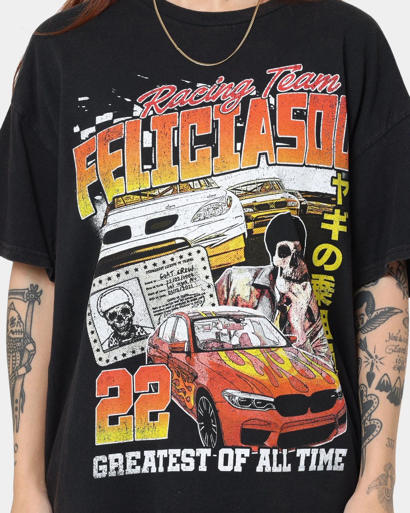 Goat Crew Team Felicia Vintage T-Shirt Black Wash 5 Goat Crew Team Felicia Vintage T-Shirt Black Wash - Image 3