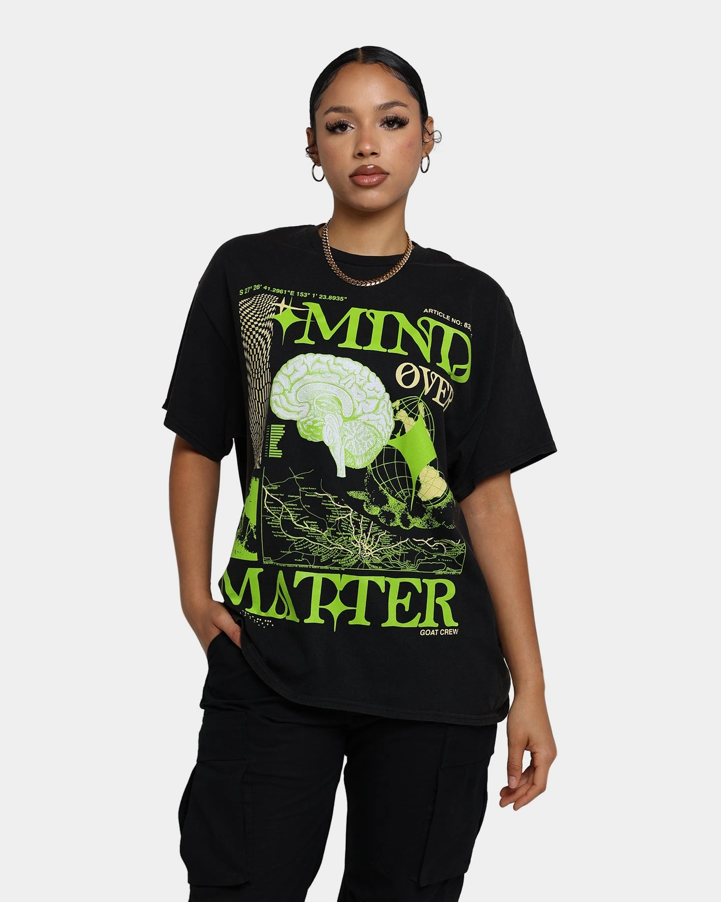 Goat Crew Mind Matter Vintage T-Shirt Washed Black 3 Goat Crew Mind Matter Vintage T-Shirt Washed Black