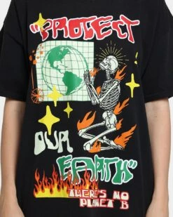 Goat Crew Protect Our Earth Vintage T-Shirt Black Wash -Culture Kings Shop 02041284 YB295 womens 0030