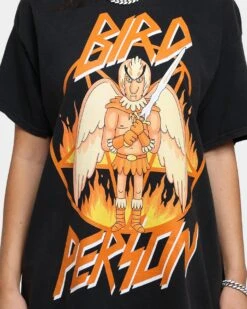 Goat Crew X Rick And Morty Bird Person Vintage T-Shirt Black Wash 10 Goat Crew X Rick And Morty Bird Person Vintage T-Shirt Black Wash -Culture Kings Shop 02041309 YB295 womens 0030