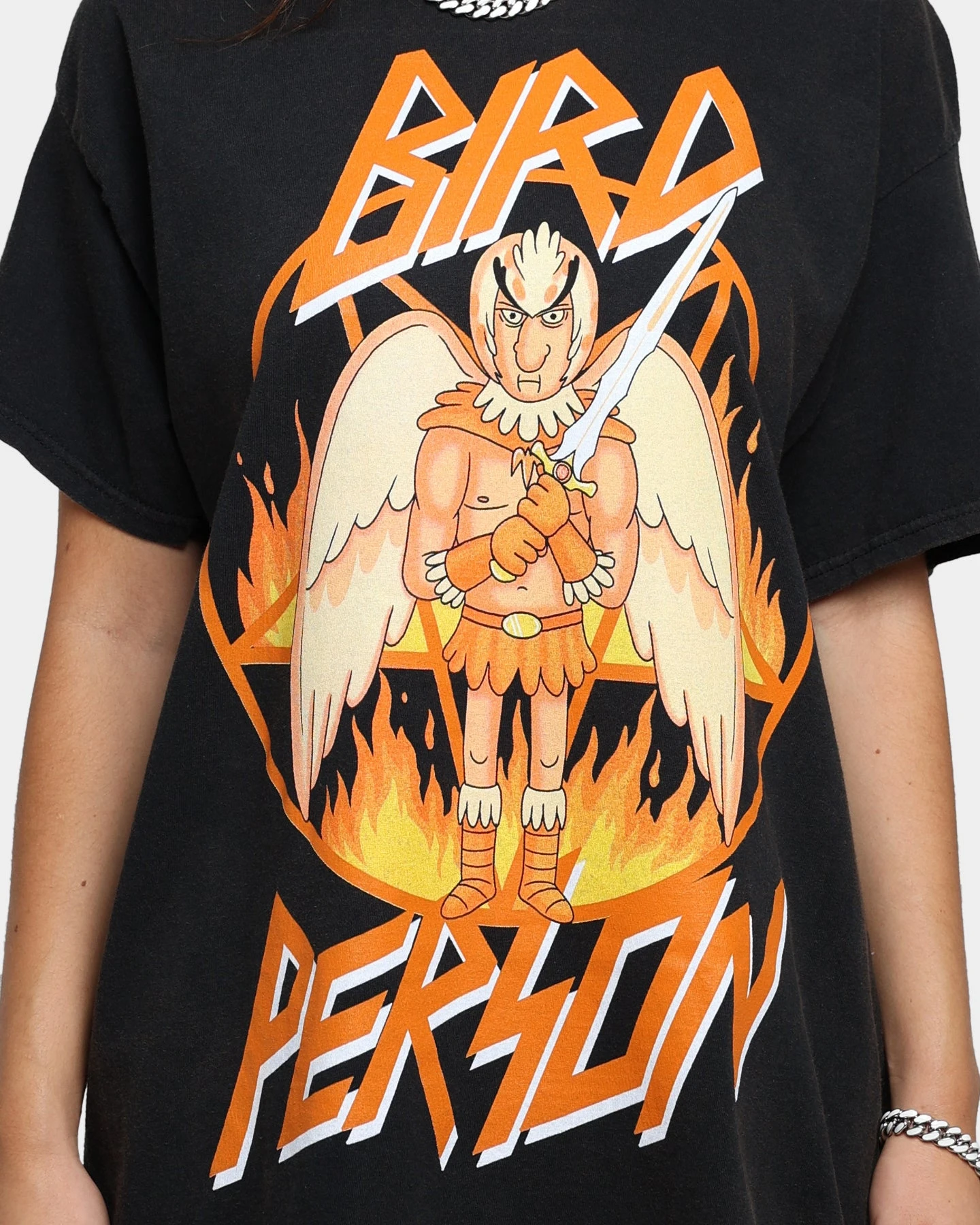 Goat Crew X Rick And Morty Bird Person Vintage T-Shirt Black Wash 5 Goat Crew X Rick And Morty Bird Person Vintage T-Shirt Black Wash - Image 3