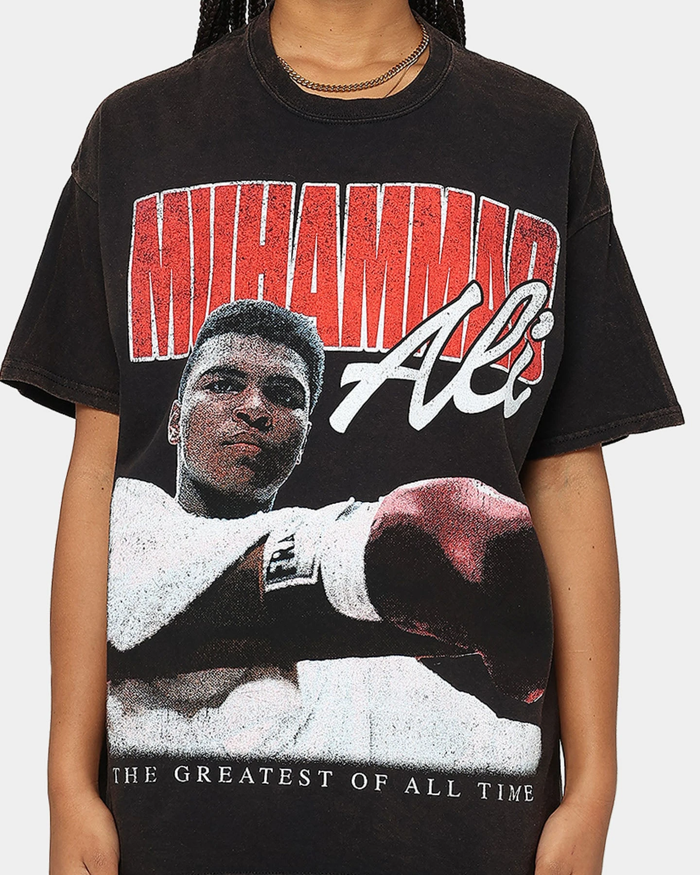 Goat Crew X Muhammad Ali Ringer Vintage T-Shirt Black Wash 5 Goat Crew X Muhammad Ali Ringer Vintage T-Shirt Black Wash - Image 3