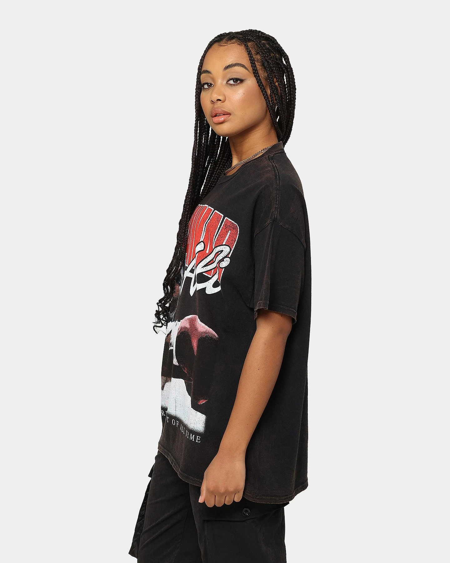 Goat Crew X Muhammad Ali Ringer Vintage T-Shirt Black Wash 8 Goat Crew X Muhammad Ali Ringer Vintage T-Shirt Black Wash - Image 6