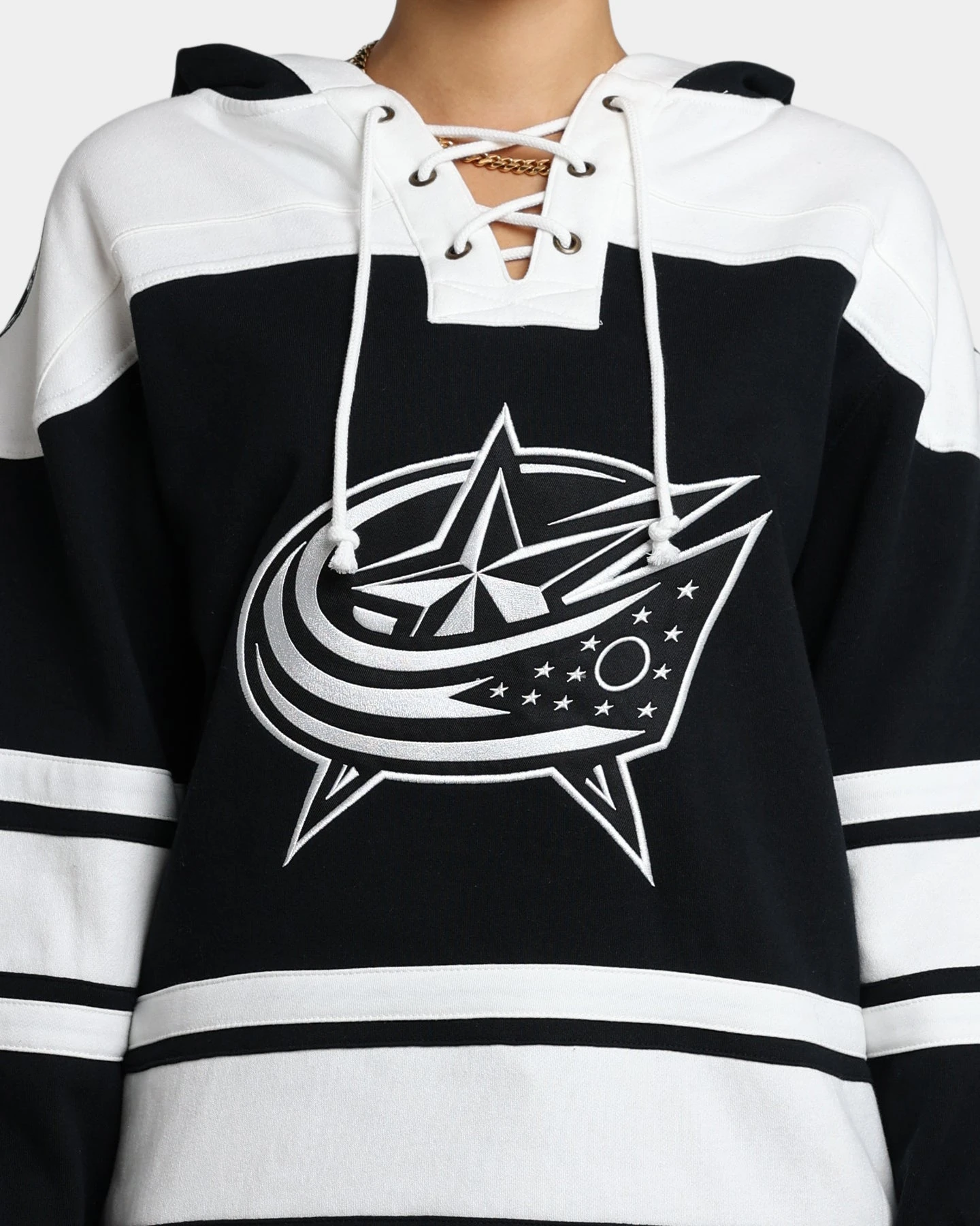 '47 BRAND 47 Brand Columbus Blue Jackets Superior Lacer Hoodie Jet Black 5 '47 BRAND 47 Brand Columbus Blue Jackets Superior Lacer Hoodie Jet Black - Image 3