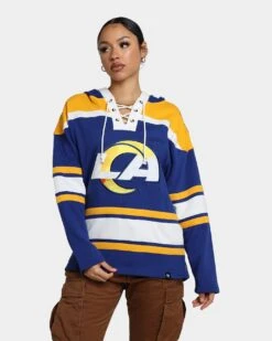 '47 BRAND 47 Brand Los Angeles Rams Superior Lacer Hoodie Royal