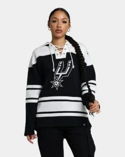'47 BRAND 47 Brand San Antonio Spurs Superior Lacer Hoodie Jet Black