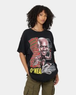 Goat Crew X Shaq Man Of Steel Vintage T-Shirt Washed Black
