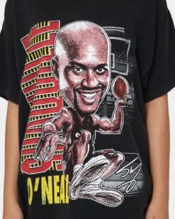 Goat Crew X Shaq Man Of Steel Vintage T-Shirt Washed Black -Culture Kings Shop 02041925 YW607 womens 0030