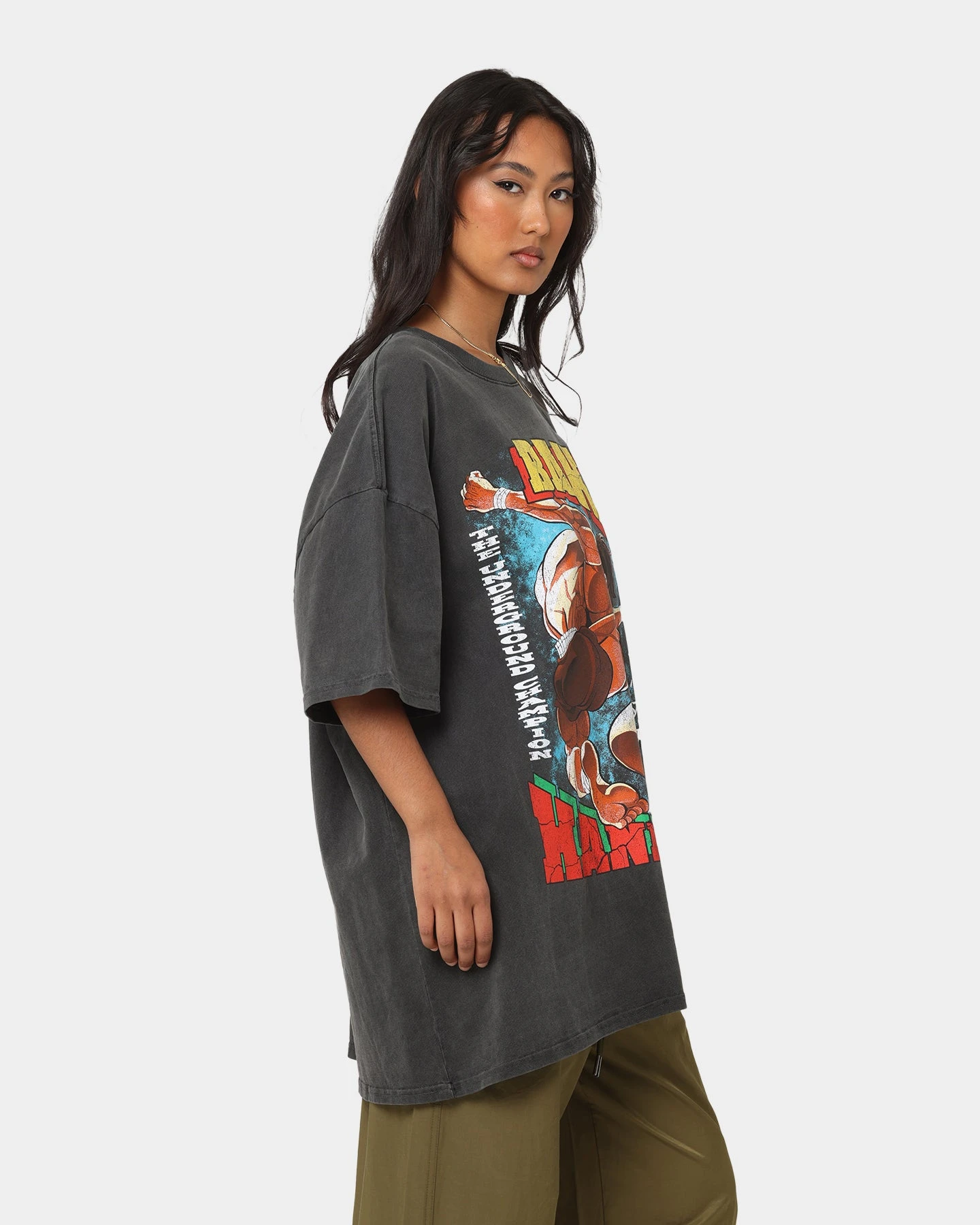 Goat Crew X Baki Hanma Baki Hanma Vintage Heavyweight T-Shirt Black Wash 7 Goat Crew X Baki Hanma Baki Hanma Vintage Heavyweight T-Shirt Black Wash - Image 5