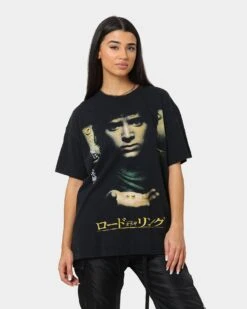 American Thrift X Lord Of The Rings Fellowship T-Shirt Washed Black