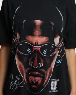 Rodman Brand 91 Face Vintage T-Shirt Washed Black 10 Rodman Brand 91 Face Vintage T-Shirt Washed Black -Culture Kings Shop 02042355 YW607 womens 0030