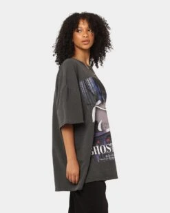 Goat Crew X Ghost In The Shell GITS Poster Heavyweight Vintage T-Shirt Vintage Black -Culture Kings Shop 02042394 YV013 womens 0050