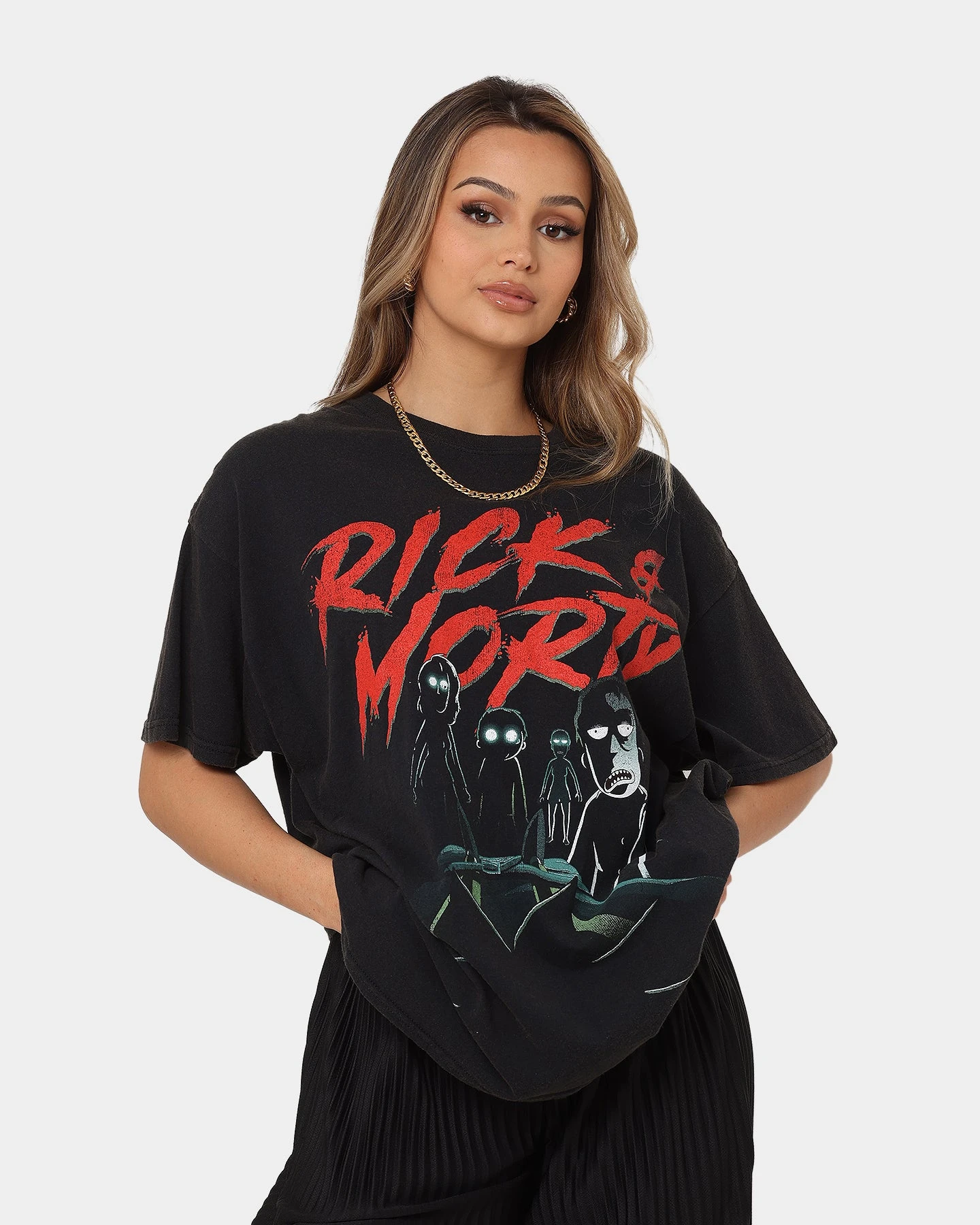 Goat Crew X Rick And Morty Night Family Vintage T-Shirt Washed Black 3 Goat Crew X Rick And Morty Night Family Vintage T-Shirt Washed Black
