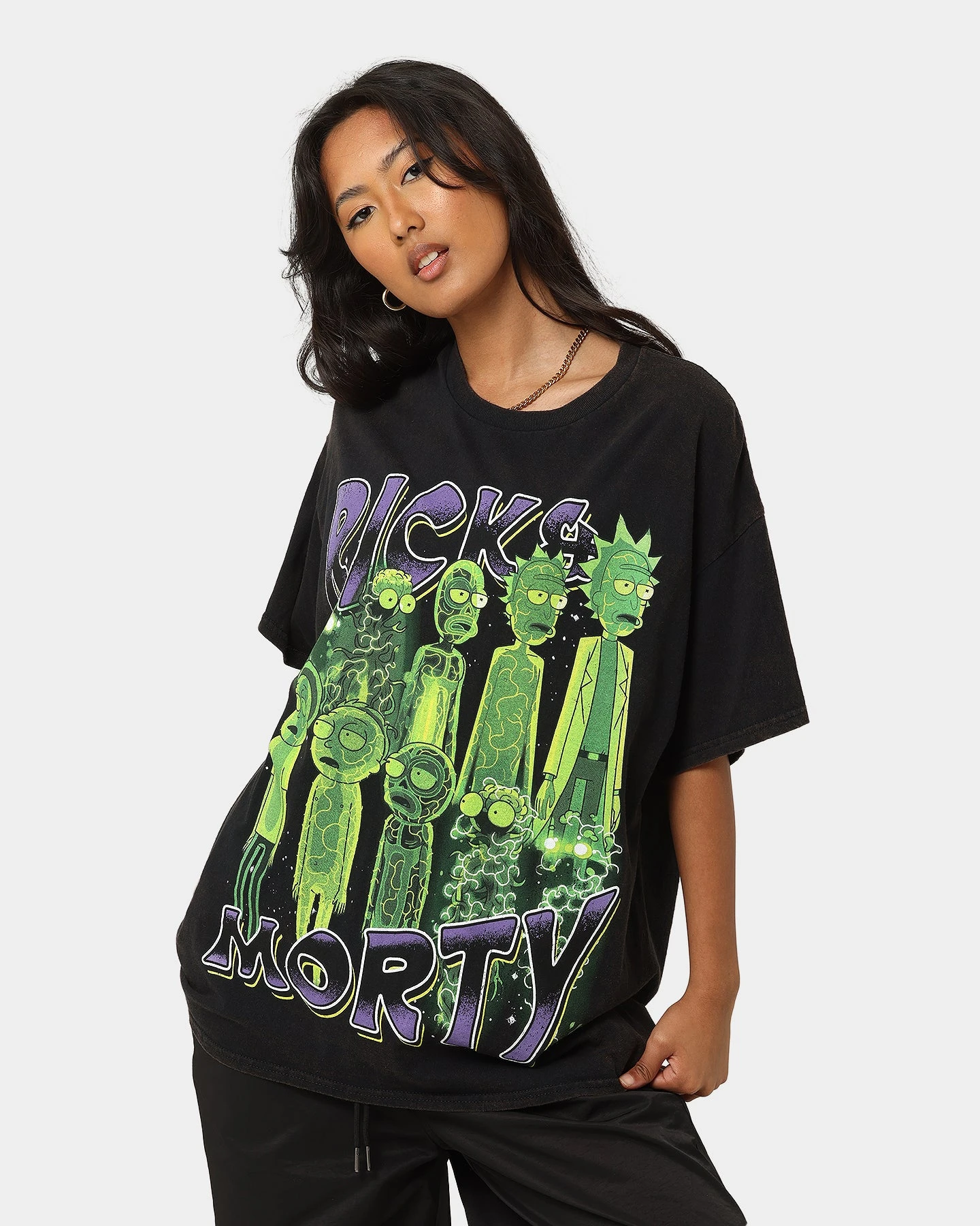 Goat Crew X Rick And Morty R&M Vintage T-Shirt Washed Black 3 Goat Crew X Rick And Morty R&M Vintage T-Shirt Washed Black