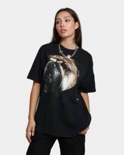 Goat Crew Bulldog Vintage T-Shirt Black Wash