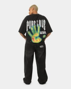 Loiter Pure Love Vintage T-Shirt Black Wash -Culture Kings Shop 02043986 YB295 womens 0080