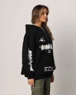 Loiter Rave Zip Hoodie Black -Culture Kings Shop 02044495 YB001 womens 0100