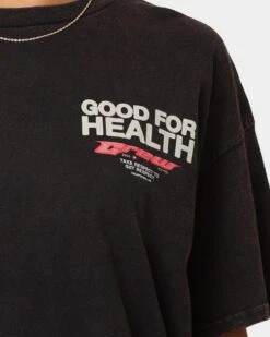 Goat Crew Good 4 Health Vintage T-Shirt Black Wash -Culture Kings Shop 02044760 YB295 womens 0040