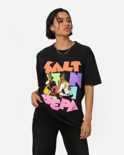 Salt N Pepa Retro Vintage T-Shirt Washed Black