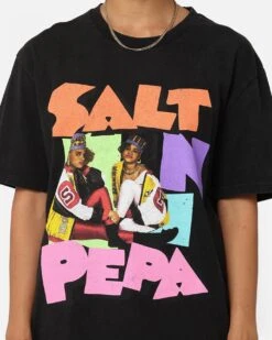 Salt N Pepa Retro Vintage T-Shirt Washed Black -Culture Kings Shop 02045116 YW607 womens 0030