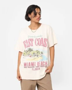 American Thrift Miami Beach Vintage T-Shirt Off White