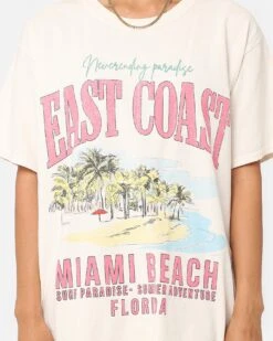 American Thrift Miami Beach Vintage T-Shirt Off White -Culture Kings Shop 02045260 YO007 womens 0040