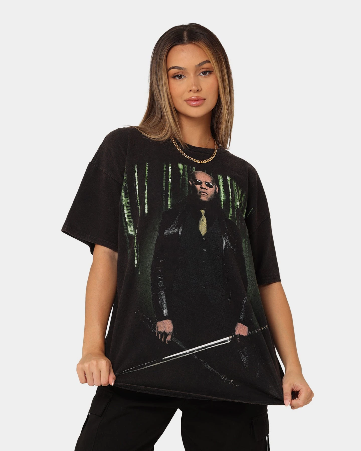 American Thrift X The Matrix Morpheus Vintage T-Shirt Black Wash 4 American Thrift X The Matrix Morpheus Vintage T-Shirt Black Wash - Image 2