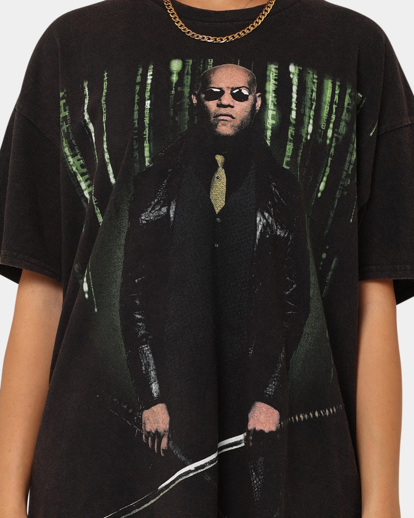 American Thrift X The Matrix Morpheus Vintage T-Shirt Black Wash 6 American Thrift X The Matrix Morpheus Vintage T-Shirt Black Wash - Image 4