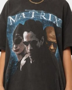 American Thrift X The Matrix Heavyweight Vintage T-Shirt Black Wash -Culture Kings Shop 02045269 YB295 womens 0040