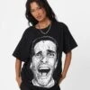 Rats Get Fat X American Psycho Patrick Bateman T-Shirt Black 1 Rats Get Fat X American Psycho Patrick Bateman T-Shirt Black -Culture Kings Shop 02045573 YB001 womens 0010