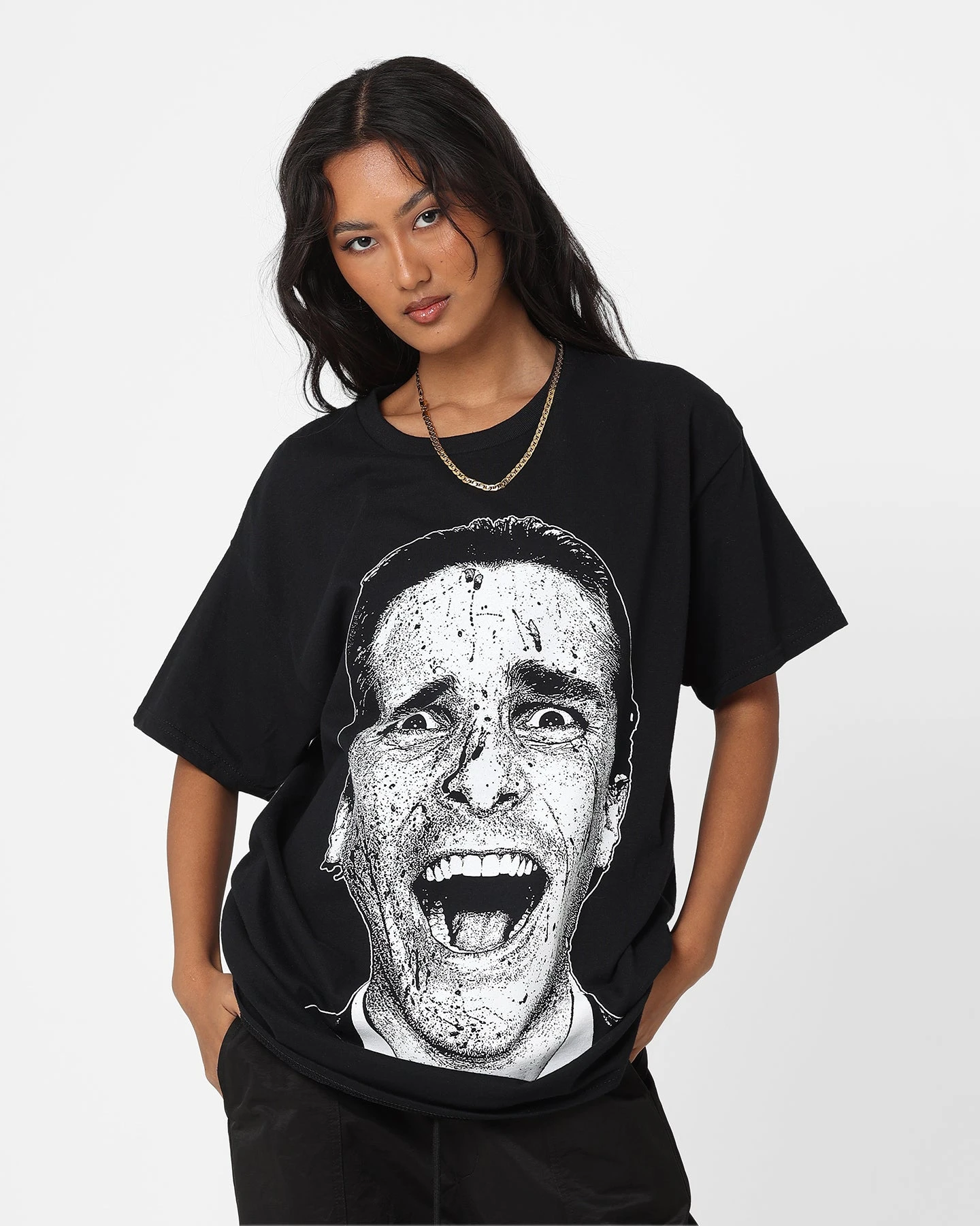 Rats Get Fat X American Psycho Patrick Bateman T-Shirt Black 3 Rats Get Fat X American Psycho Patrick Bateman T-Shirt Black