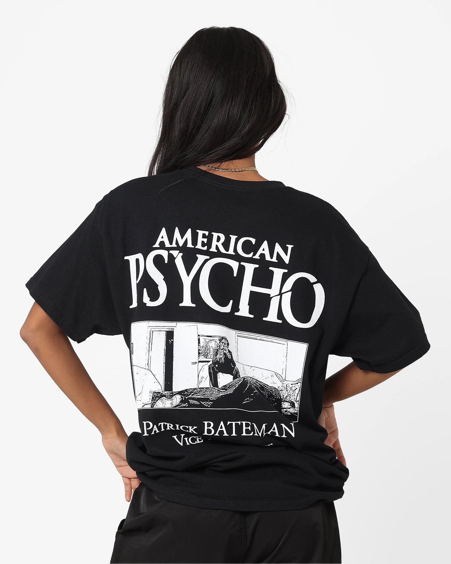 Rats Get Fat X American Psycho Patrick Bateman T-Shirt Black 4 Rats Get Fat X American Psycho Patrick Bateman T-Shirt Black - Image 2