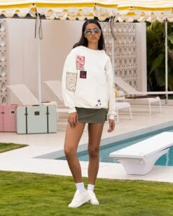 Loiter Patchwork Hoodie Off White -Culture Kings Shop 02045602 YO007 womens 0030