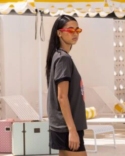 Loiter Gummy Ringer T-Shirt Charcoal 12 Loiter Gummy Ringer T-Shirt Charcoal -Culture Kings Shop 02045604 YC300 womens 0050