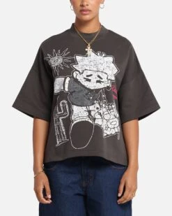Loiter Palm Spring Box T-Shirt Charcoal
