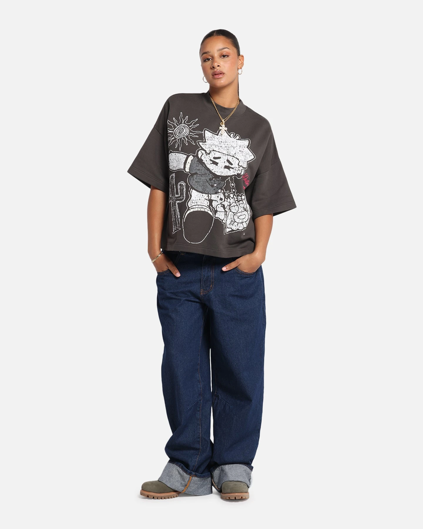 Loiter Palm Spring Box T-Shirt Charcoal 5 Loiter Palm Spring Box T-Shirt Charcoal - Image 3