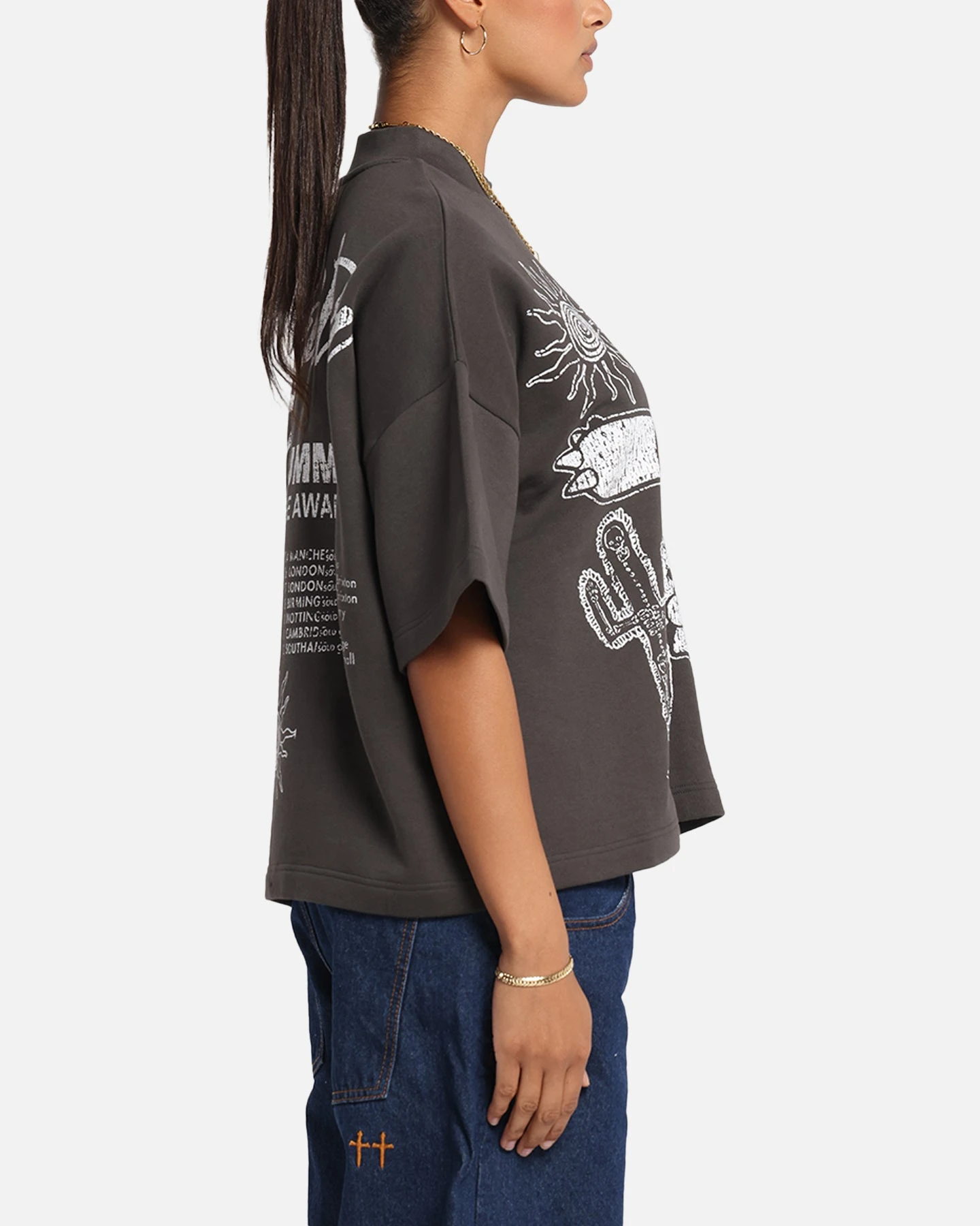 Loiter Palm Spring Box T-Shirt Charcoal 7 Loiter Palm Spring Box T-Shirt Charcoal - Image 5