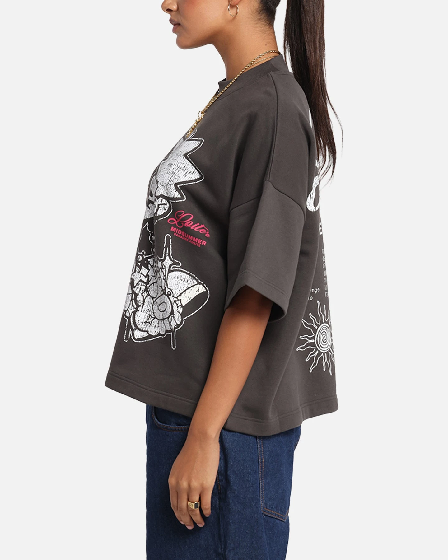 Loiter Palm Spring Box T-Shirt Charcoal 8 Loiter Palm Spring Box T-Shirt Charcoal - Image 6